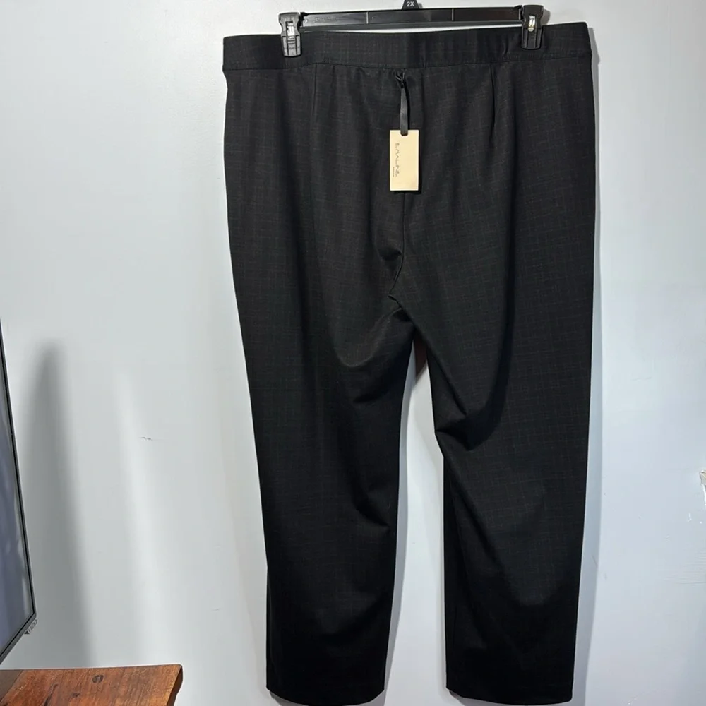 Emaline Pants Pull On Checked Straight Leg Stretch in Size 22W NWT - Picture 9 of 15